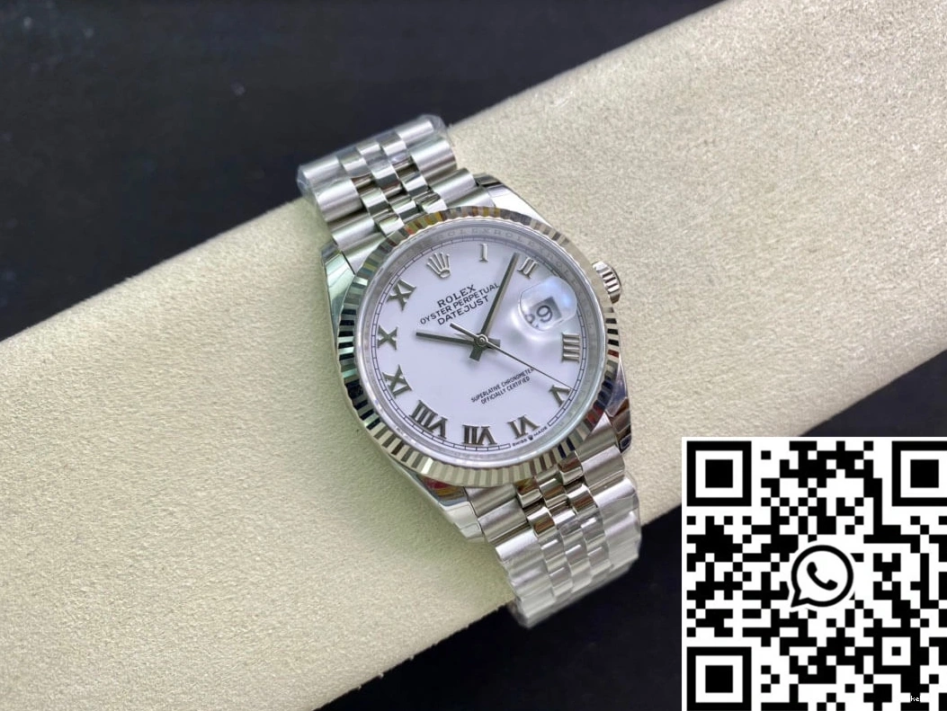 Datejust M126234-0025 EW Dial Rolex White Factory 0730